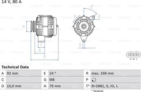 BOSCH 0 986 083 720 - Alternator furqanavto.az