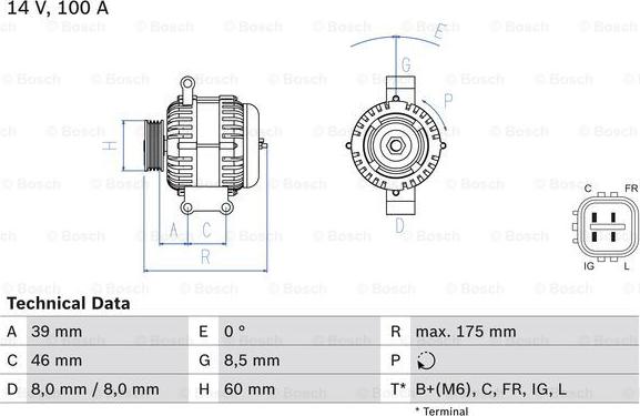 BOSCH 0 986 082 420 - Alternator furqanavto.az