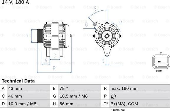 BOSCH 0 986 082 510 - Alternator furqanavto.az