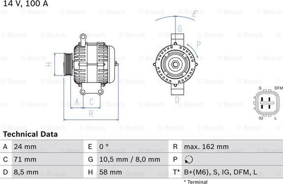 BOSCH 0 986 082 080 - Alternator furqanavto.az