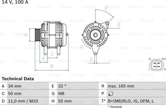 BOSCH 0 986 082 350 - Alternator furqanavto.az