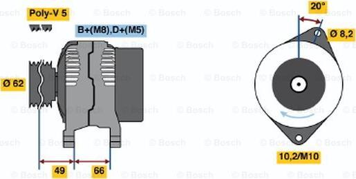 BOSCH 0 986 039 921 - Alternator furqanavto.az