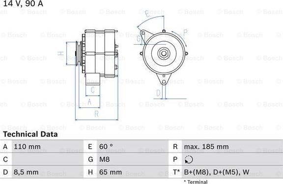 BOSCH 0 986 039 090 - Alternator furqanavto.az