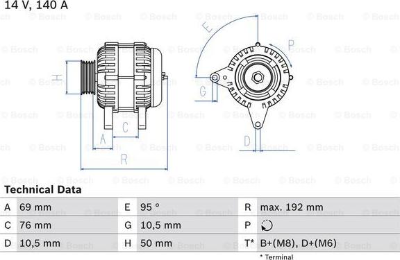 BOSCH 0 986 039 000 - Alternator furqanavto.az