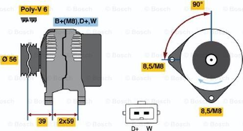 BOSCH 0 986 039 010 - Alternator furqanavto.az