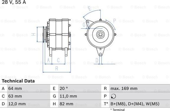 BOSCH 0 986 039 130 - Alternator furqanavto.az