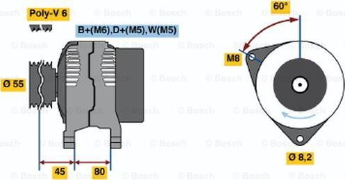 BOSCH 0 986 039 891 - Alternator furqanavto.az