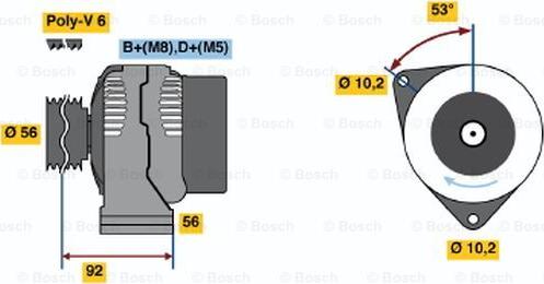 BOSCH 0 986 039 780 - Alternator furqanavto.az