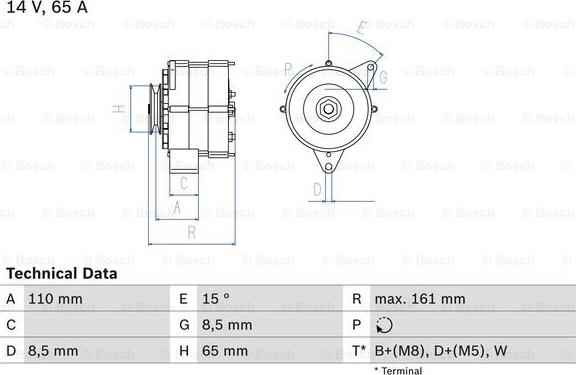 BOSCH 0 986 034 560 - Alternator furqanavto.az