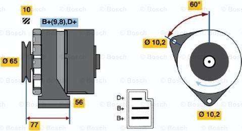 BOSCH 0 986 034 620 - Alternator furqanavto.az