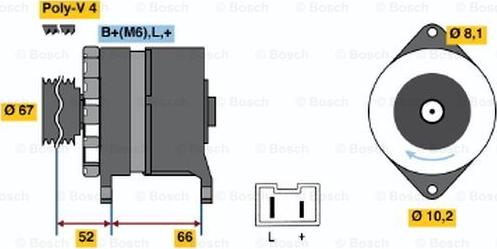 BOSCH 0 986 034 000 - Alternator furqanavto.az