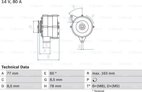 BOSCH 0 986 034 170 - Alternator furqanavto.az