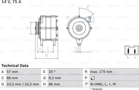 BOSCH 0 986 034 861 - Alternator furqanavto.az