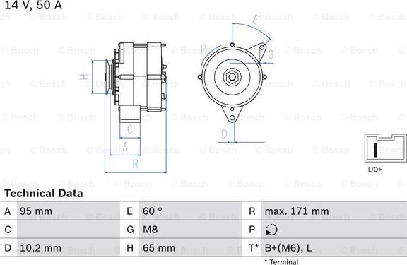 BOSCH 0 986 034 830 - Alternator furqanavto.az