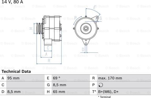 BOSCH 0 986 034 710 - Alternator furqanavto.az