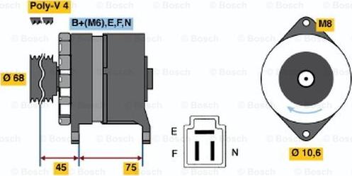 BOSCH 0 986 035 521 - Alternator furqanavto.az