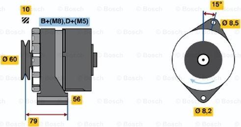 BOSCH 0 986 035 010 - Alternator furqanavto.az