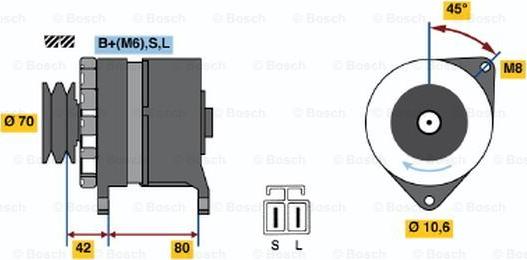 BOSCH 0 986 035 331 - Alternator furqanavto.az