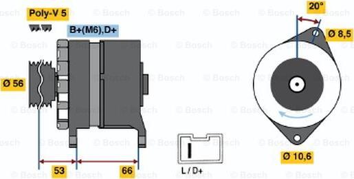 BOSCH 0 986 036 480 - Alternator furqanavto.az