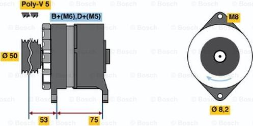 BOSCH 0 986 036 540 - Alternator furqanavto.az