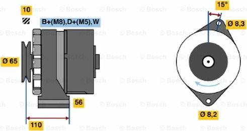 BOSCH 0 986 036 510 - Alternator furqanavto.az