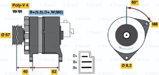 BOSCH 0 986 036 581 - Alternator furqanavto.az