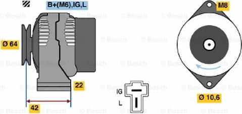 BOSCH 0 986 036 641 - Alternator furqanavto.az