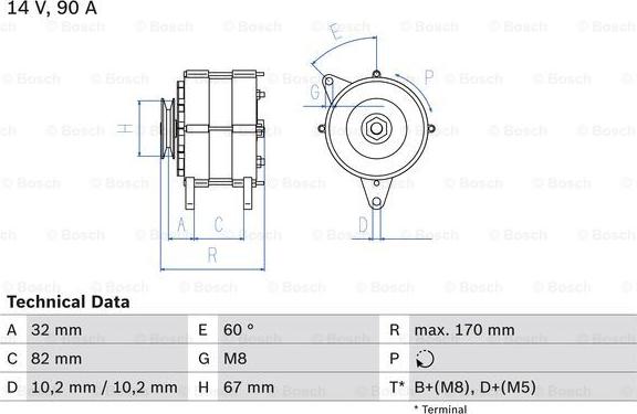 BOSCH 0 986 036 660 - Alternator furqanavto.az