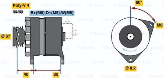 BOSCH 0 986 036 631 - Alternator furqanavto.az