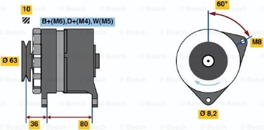 BOSCH 0 986 036 041 - Alternator furqanavto.az