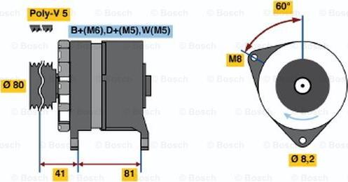 BOSCH 0 986 036 100 - Alternator furqanavto.az