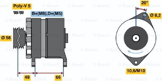 BOSCH 0 986 036 831 - Alternator furqanavto.az