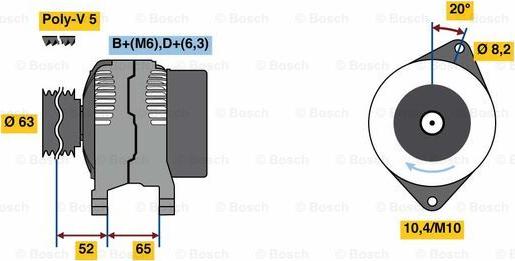 BOSCH 0 986 036 871 - Alternator furqanavto.az