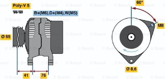 BOSCH 0 986 036 701 - Alternator furqanavto.az