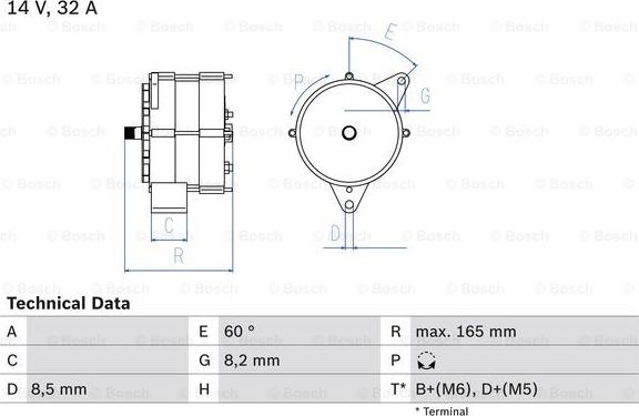 BOSCH 0 986 030 140 - Alternator furqanavto.az