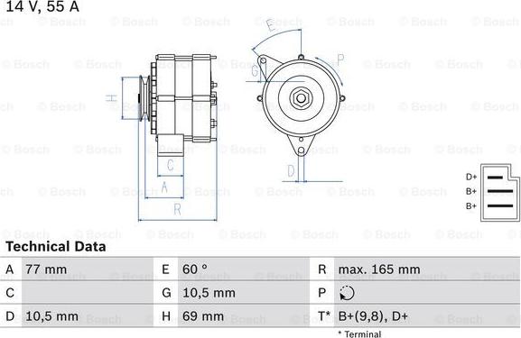 BOSCH 0 986 031 400 - Alternator furqanavto.az