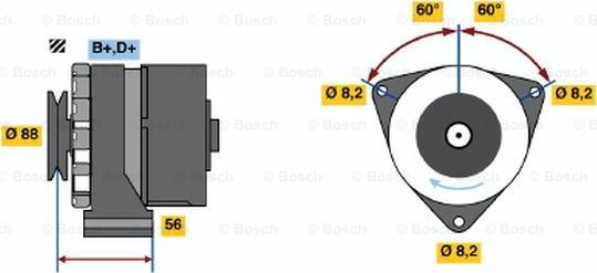 BOSCH 0 986 031 540 - Alternator furqanavto.az