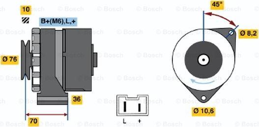 BOSCH 0 986 031 670 - Alternator furqanavto.az