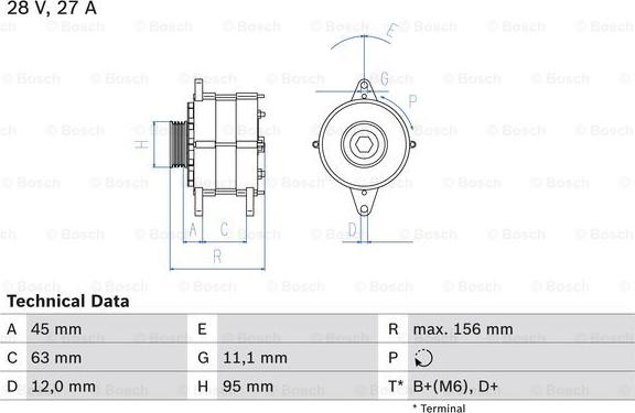 BOSCH 0 986 031 340 - Alternator furqanavto.az