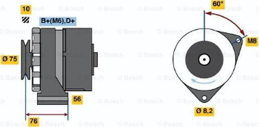 BOSCH 0 986 031 360 - Alternator furqanavto.az