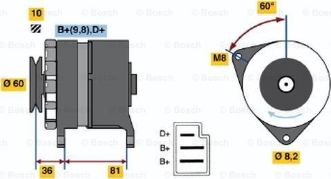 BOSCH 0 986 031 380 - Alternator furqanavto.az