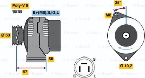 BOSCH 0 986 038 421 - Alternator furqanavto.az