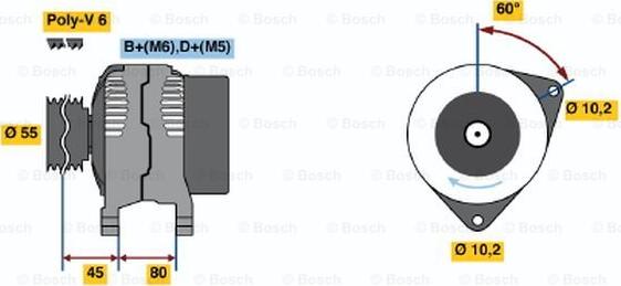 BOSCH 0 986 038 030 - Alternator furqanavto.az