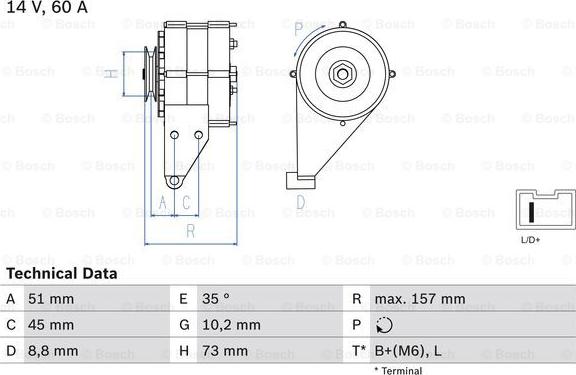 BOSCH 0 986 038 841 - Alternator furqanavto.az