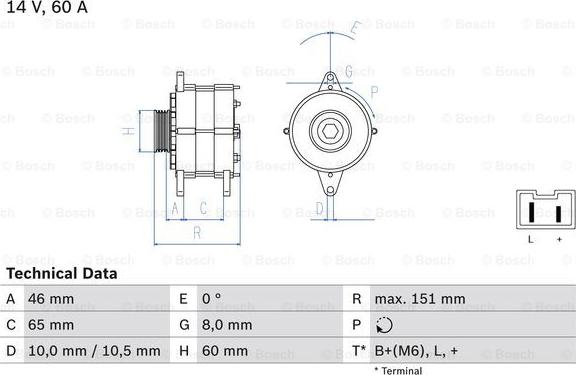 BOSCH 0 986 038 851 - Alternator furqanavto.az