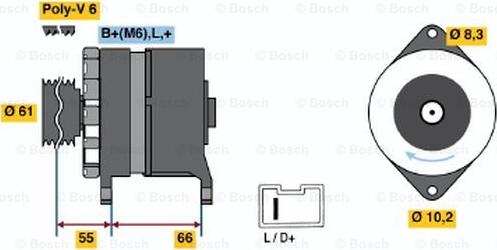 BOSCH 0 986 038 861 - Alternator furqanavto.az