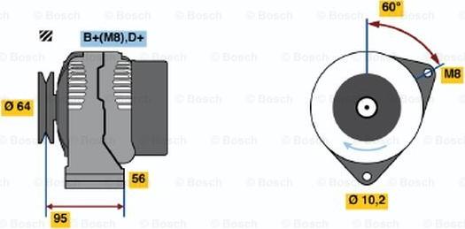 BOSCH 0 986 038 710 - Alternator furqanavto.az