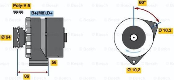 BOSCH 0 986 033 910 - Alternator furqanavto.az