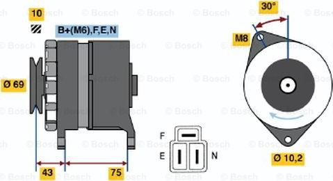 BOSCH 0 986 033 421 - Alternator furqanavto.az