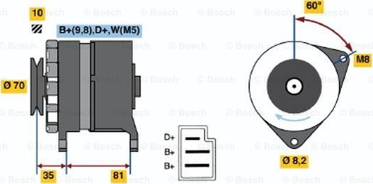 BOSCH 0 986 033 850 - Alternator furqanavto.az